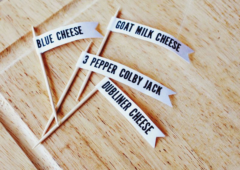 Cheese plate labels