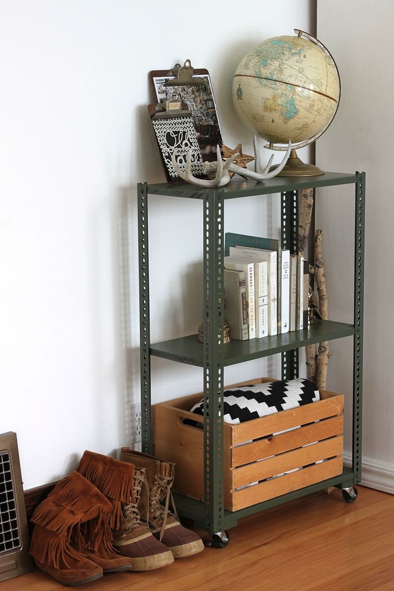 Diy Shelving Unit 2 Ways A Beautiful, Angle Iron With Holes For Shelving