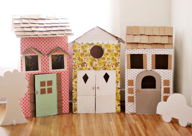 The cutest cardboard playhouses