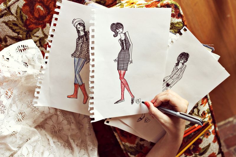 Fashion Sketches by Elsie of A Beautiful Mess