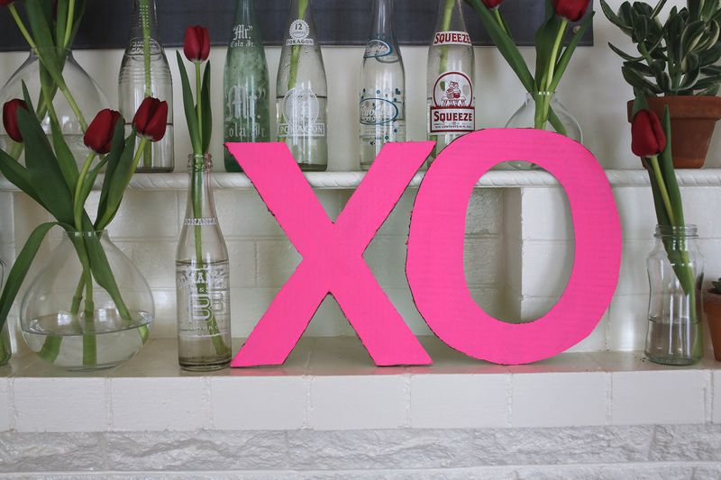 Easy cardboard letters for decor!