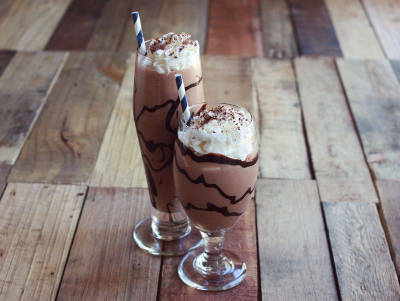 Chocolate malt milkshake