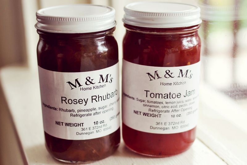 Rosey Rhubarb and Tomatoe Jam