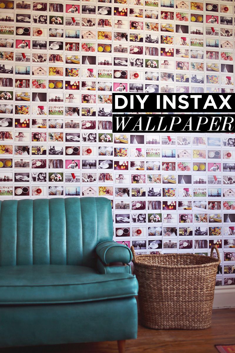 Make your own wallpaper from Instax photos - A Beautiful Mess