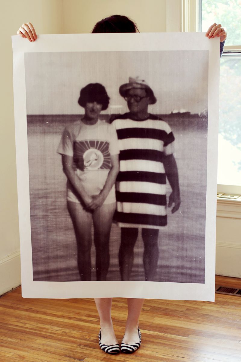 Blueprint copies for DIY family photo posters (via A Beautiful Mess)