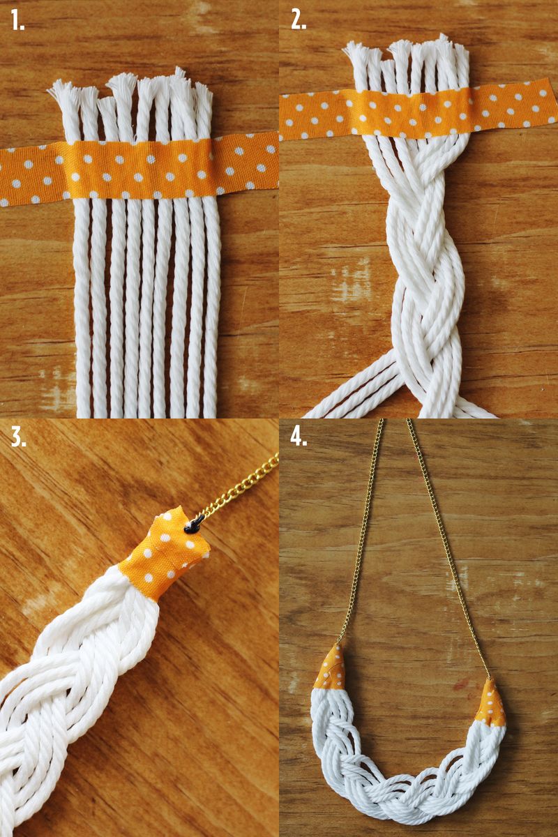 Rope Necklace DIY Steps