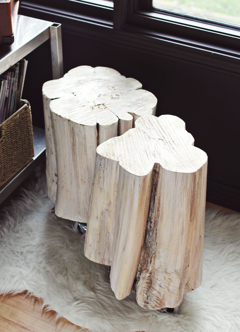 Tree stump furniture