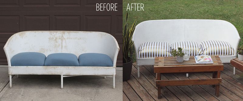 Restyled outdoor couch