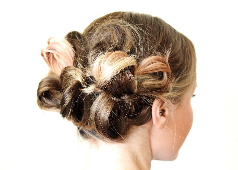 Adorable loopy hairstyle