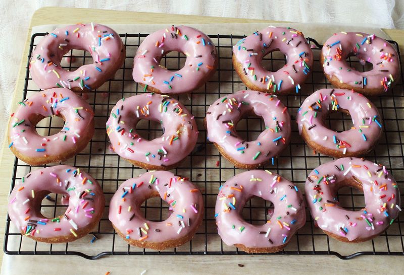 Homemade Homer Simpson donuts abeautifulmess.com  