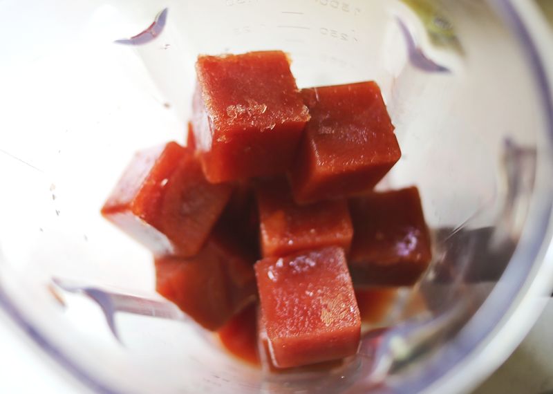 Freeze bloody mary mix in ice cubes for an awesome blended cocktail!  