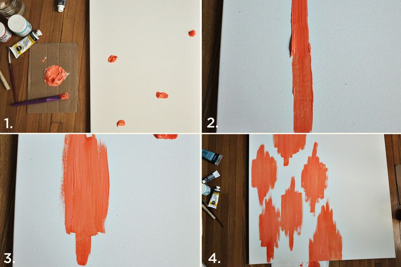 Abstract painting steps