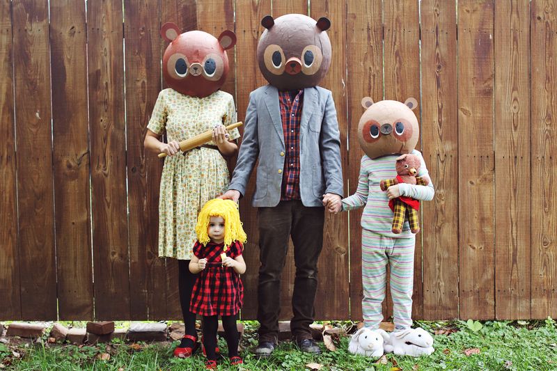 Goldilocks and three bears costume