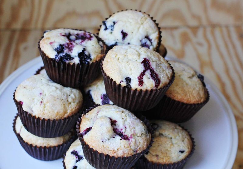 Triple berry muffins abeautifulmess.com   