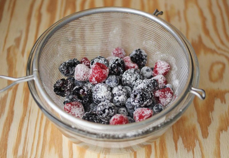 How to keep berries from sinking to the bottom of muffin batter
