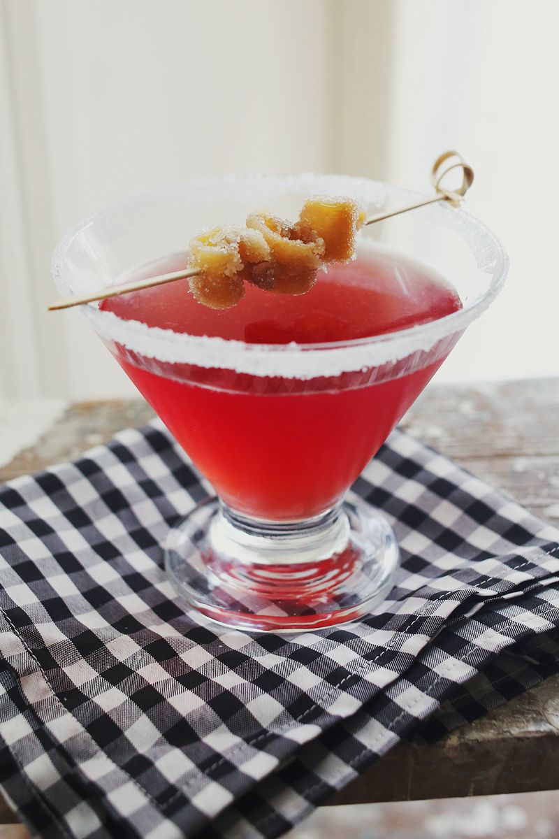 Ginger Cranberry Martini (click through for the recipe!)  