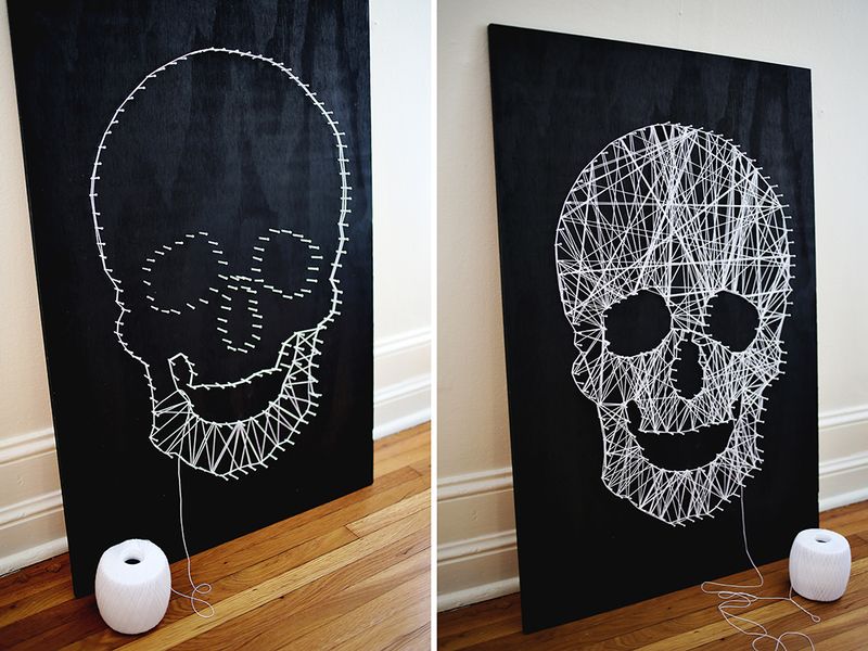 Make Your Own Skull String Art - A Beautiful Mess