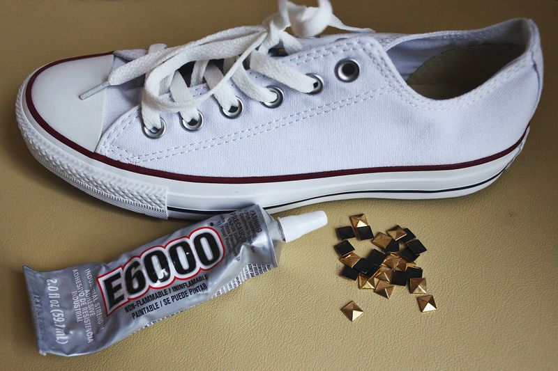 Make Your Own Studded Converse - A Beautiful Mess
