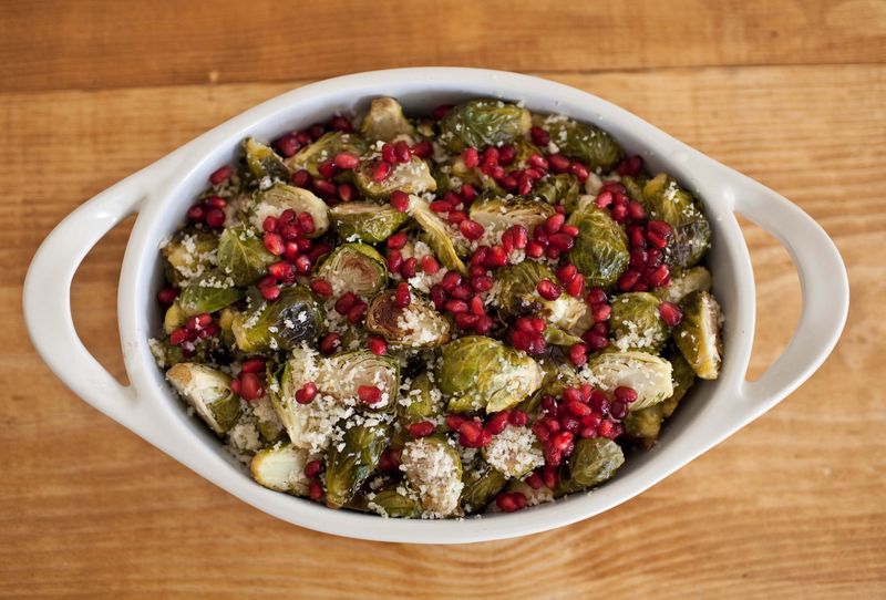 Pomegranate brussels sprouts 