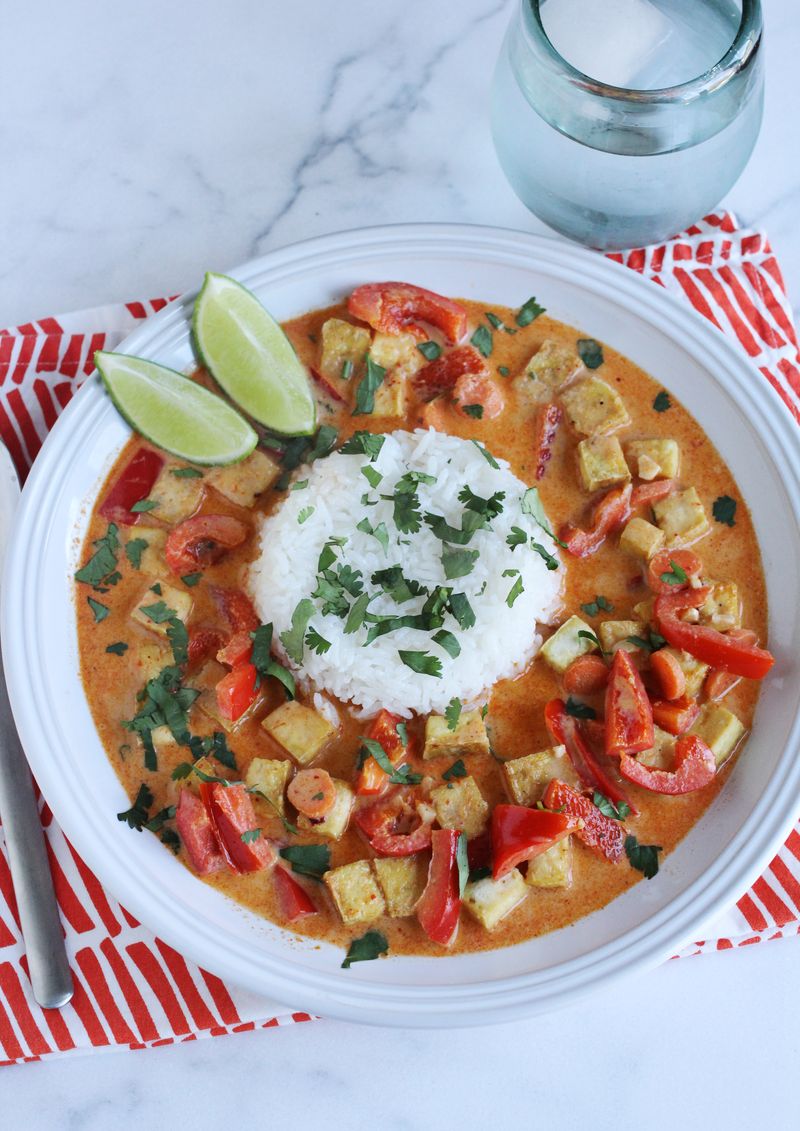 Red curry with tofu 