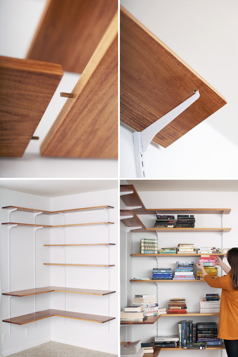 It's pretty simple to build your own shelving system. Click through for instructions and styling tips!