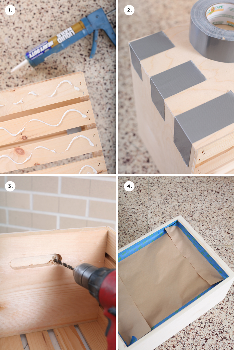 Make your own rolling chalkboard toy box using a crate as a base. Click through for instructions!