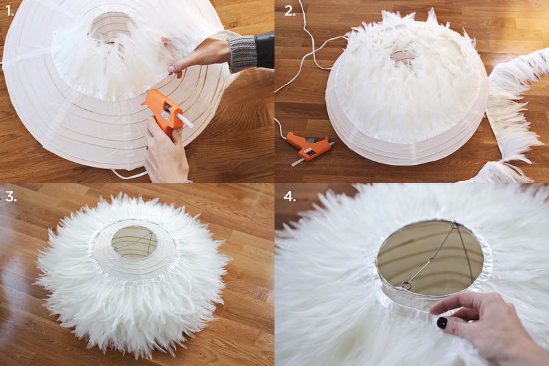 DIY Feather Pendant abeautifulmess.com