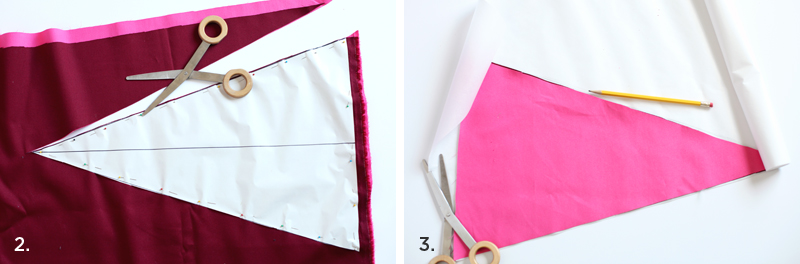 Make this pennant pillow for someone special! Click through for instructions.