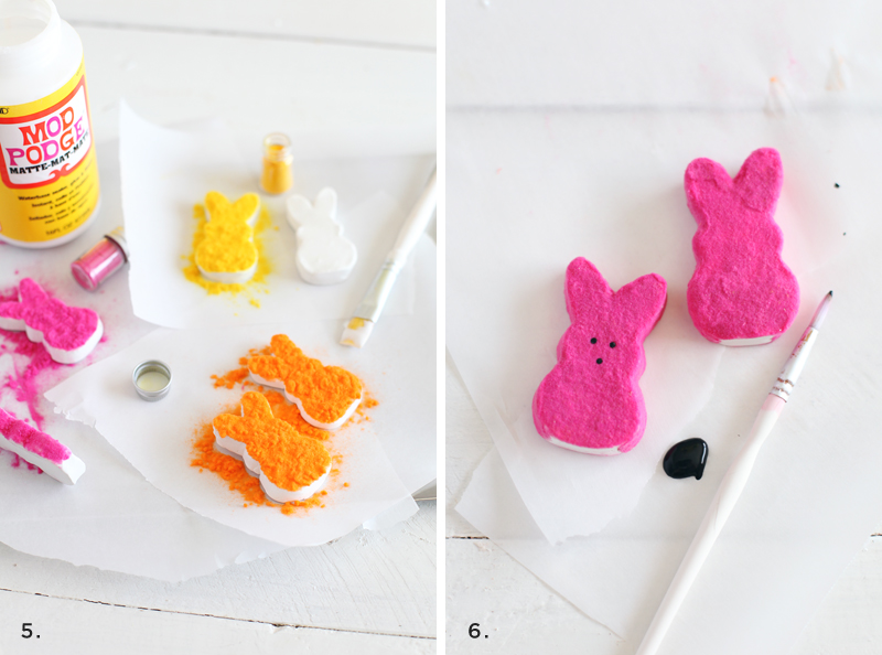 Nope– they're not marshmallow!These Peeps place card holders are made with clay, so no nibbling allowed. Click through for instructions!