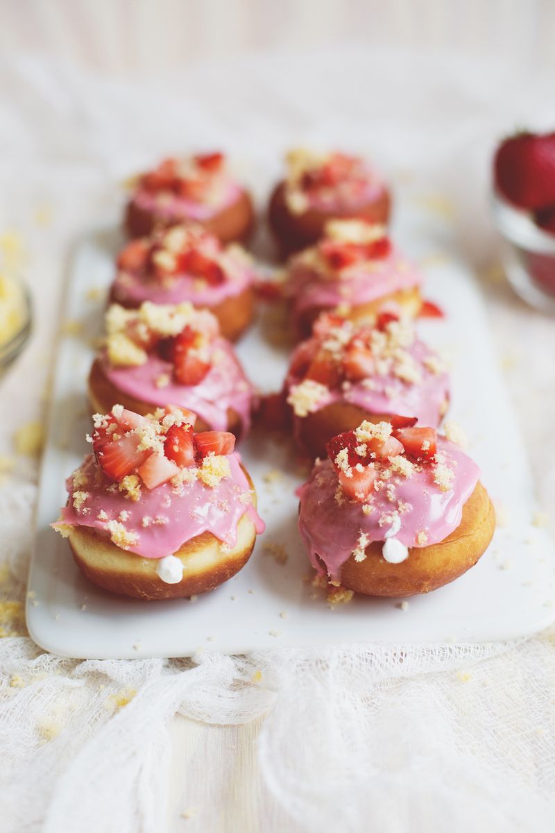 Strawberry Shortcake Donuts (click through for recipe)