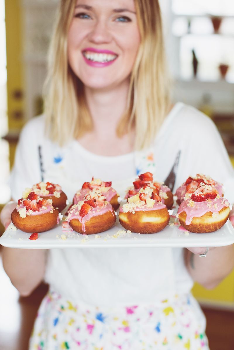 Strawberry Shortcake Donuts (click through for recipe).    