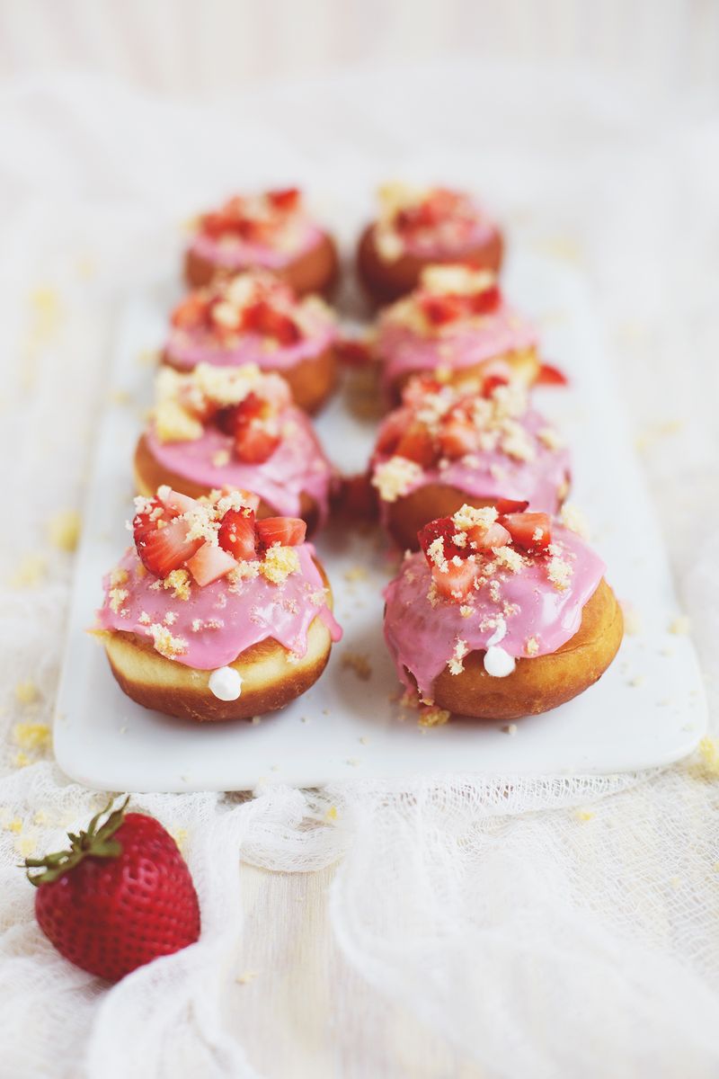 Strawberry Shortcake Donuts (click through for recipe).  