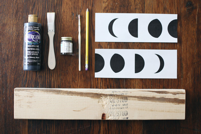 Make this silver leaf moon phases art for your walls— A great way to use up scrap pieces of lumber!