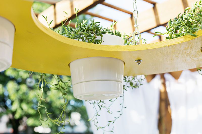Outdoor Plant Chandelier DIY (click through for instructions) 