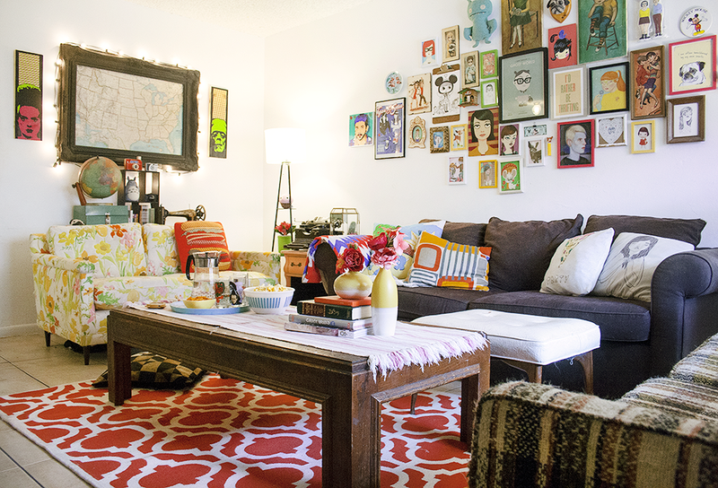 Love this eclectic living space