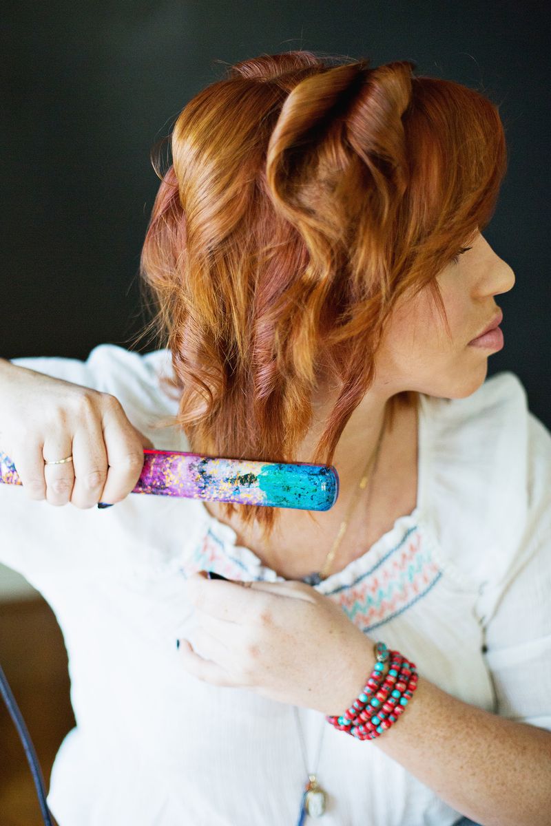 How To Create Beachy Waves With A Flat Iron A Beautiful Mess