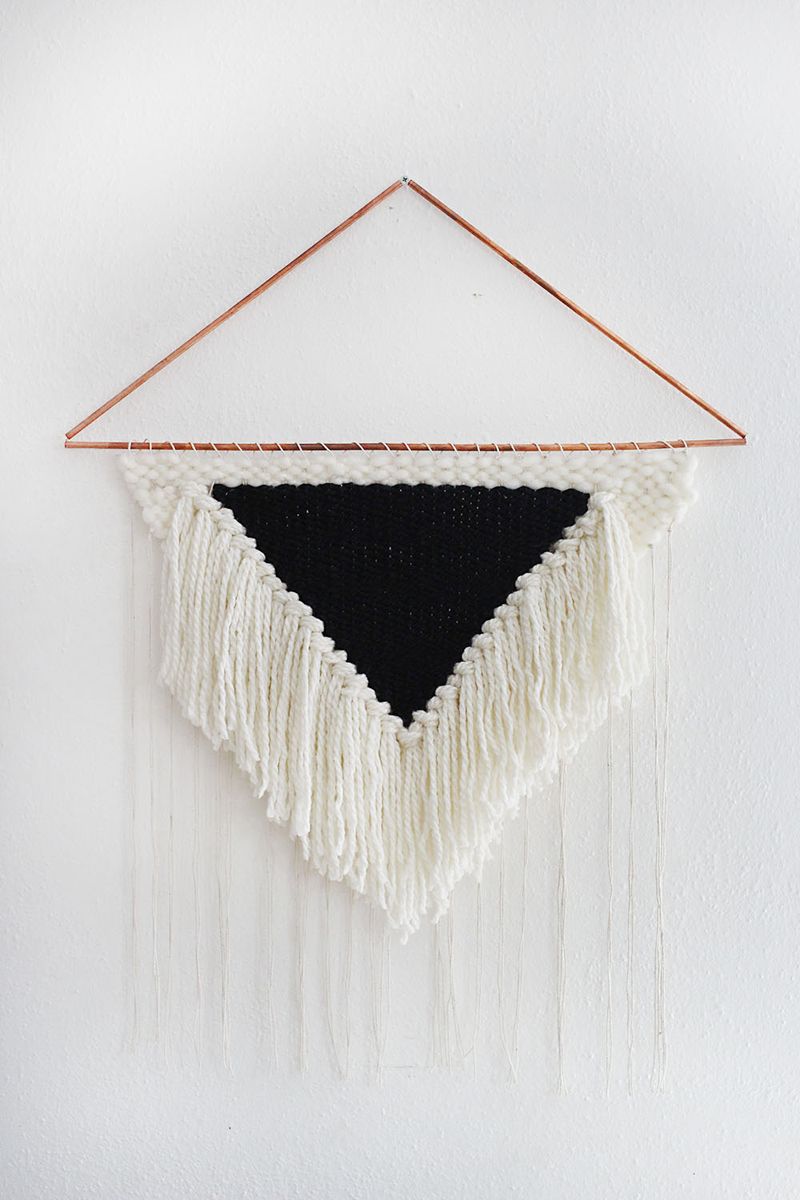 Copper and Triangles Wall Hanging Tutorial by Rachel Denbow for A Beautiful Mess