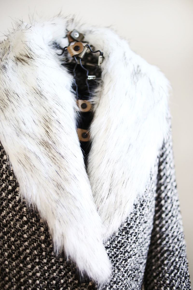 Detachable Fur Coat Collar DIY abeautifulmess.com     