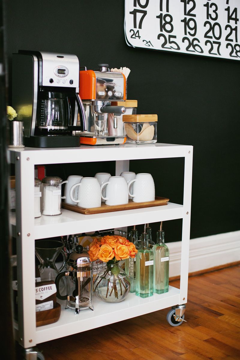 How To Stock Your Own Coffee Cart abeautifulmess.com 
