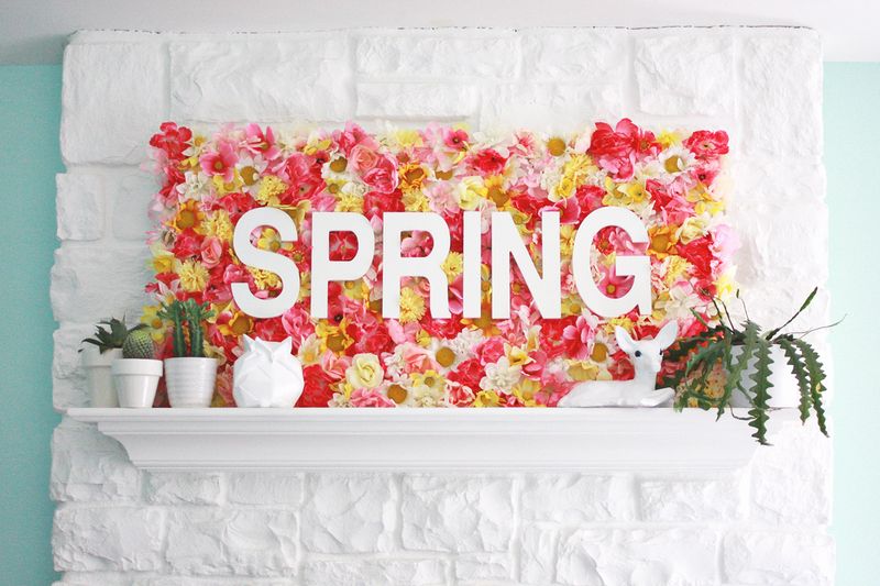 Spring Wallflowers Sign (click through for tutorial) abeautifulmess.com     