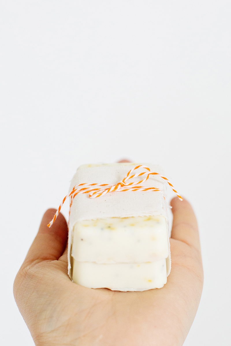 Great gift idea-- simple homemade soap on A Beautiful Mess