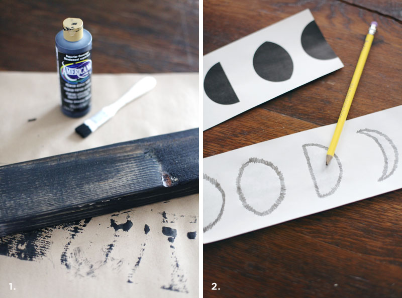 Make this silver leaf moon phases art for your walls— A great way to use up scrap pieces of lumber!