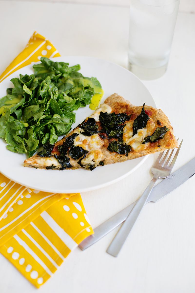 Crispy kale pizza (click through for recipe) 