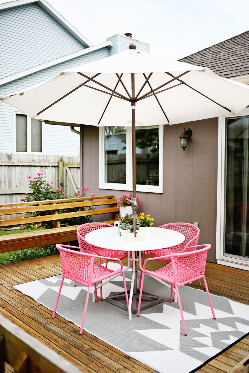 Bright + fun outdoor summer space (click through for before and after pics)            