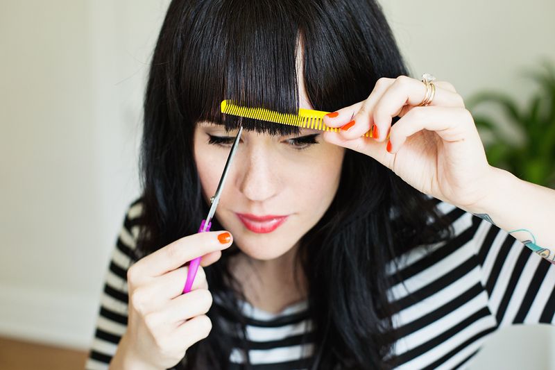 Tips for Cutting Your Own Bangs (at Home!) - A Beautiful Mess