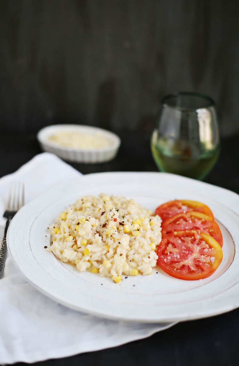 Spicy Sweet Corn Risotto (click through for recipe) 