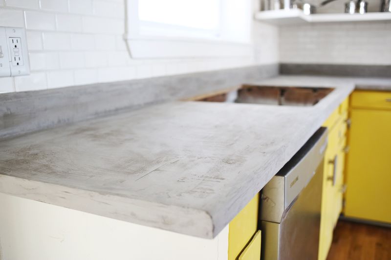 Concrete Countertop Diy A Beautiful Mess - Concrete Countertops Kitchen Diy