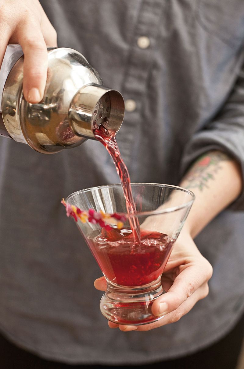 Rose Pomegranate Martini (click through for the full recipe!)     