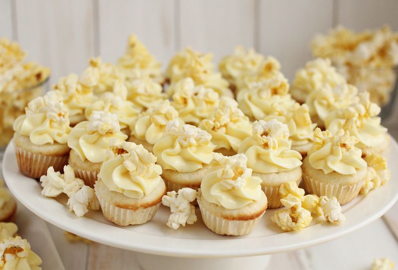 Buttered popcorn cupcakes  