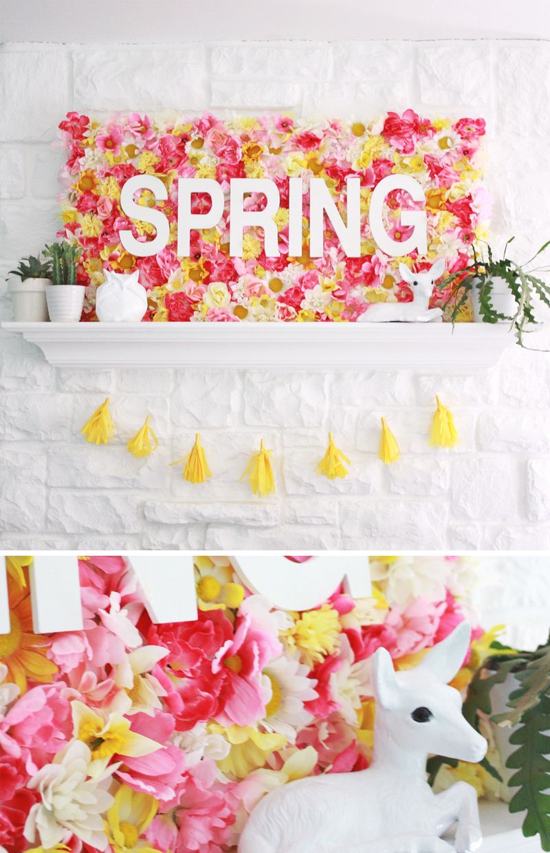 Spring Wallflowers Sign (click through for tutorial) abeautifulmess.com       